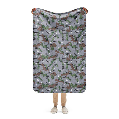 Serbian Montenegro Karst Mountain CAMO Sherpa blanket - 37″×57″ - Blanket
