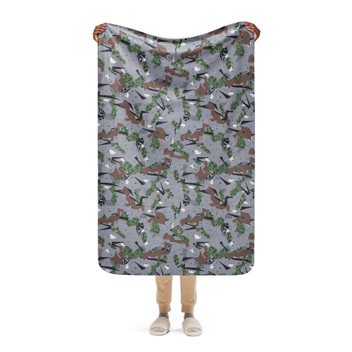Karst Mountain Serbian Montenegro CAMO Sherpa Blanket - 37″×57″