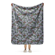 Karst Mountain Serbian Montenegro CAMO Sherpa Blanket - 50″×60″