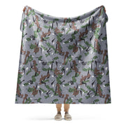 Karst Mountain Serbian Montenegro CAMO Sherpa Blanket - 60″×80″
