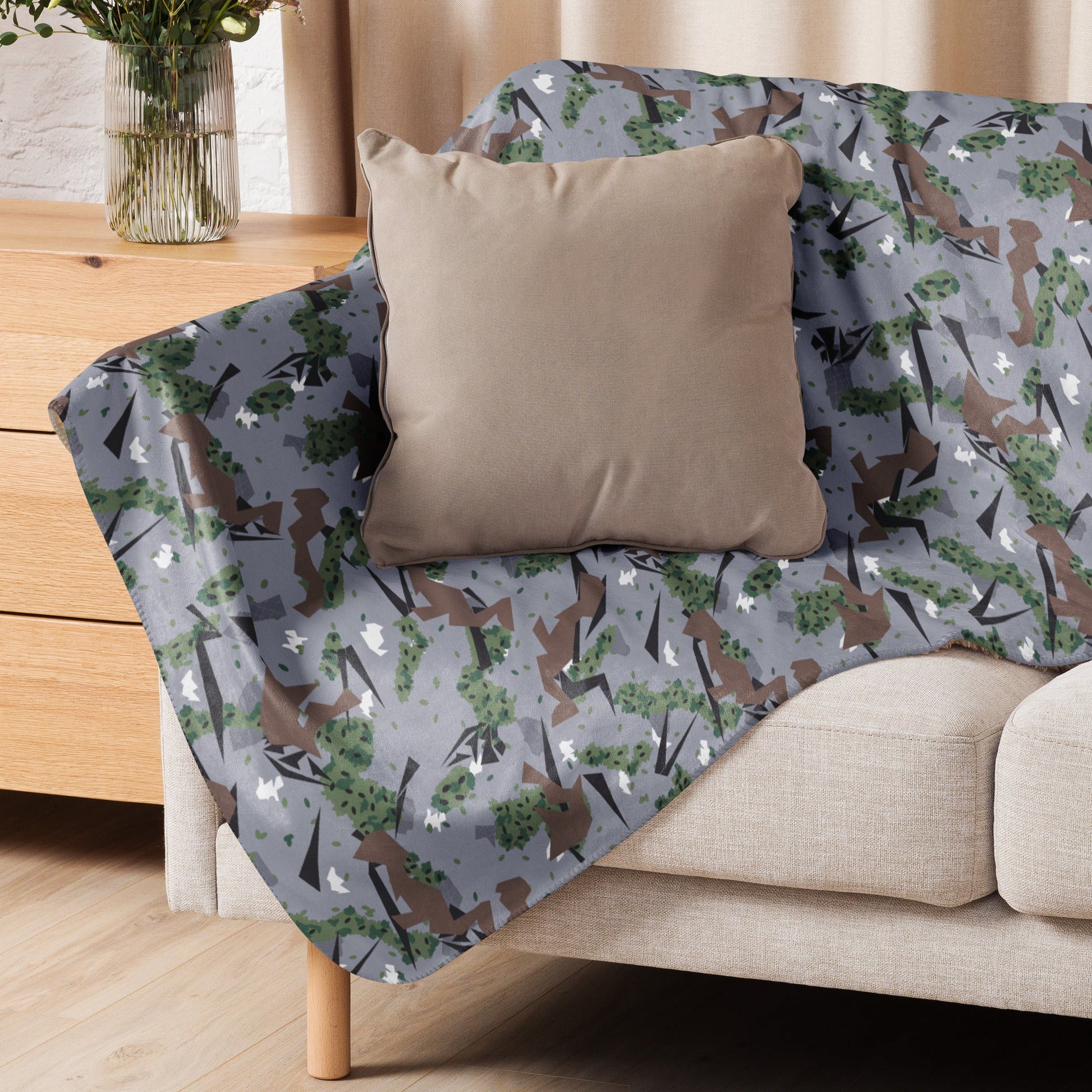 Serbian Montenegro Karst Mountain CAMO Sherpa blanket - Blanket