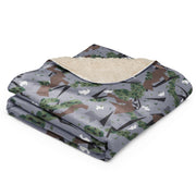 Karst Mountain Serbian Montenegro CAMO Sherpa Blanket