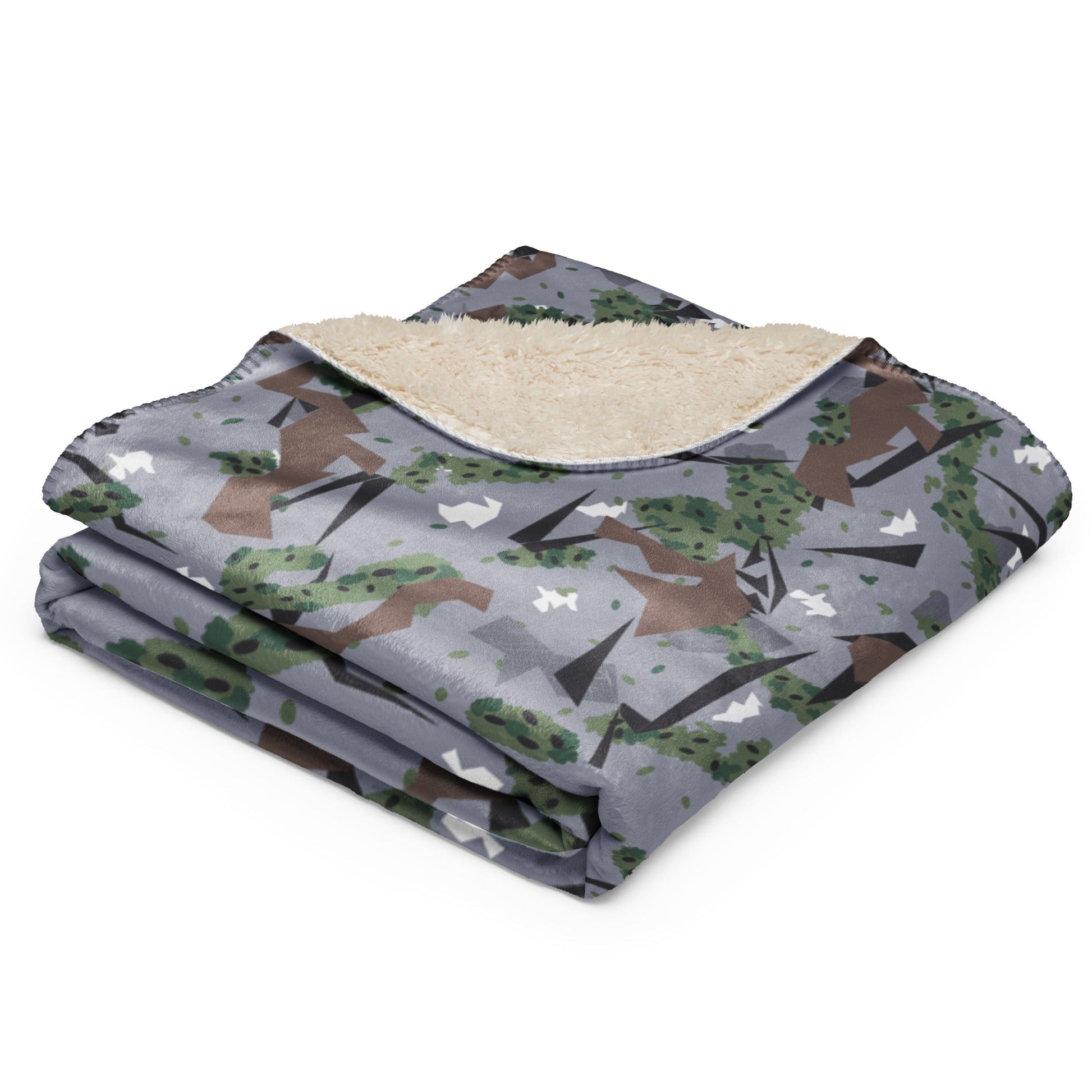 Serbian Montenegro Karst Mountain CAMO Sherpa blanket - Blanket