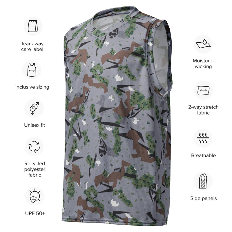 Karst Mountain Serbian Montenegro CAMO Unisex Basketball Jersey