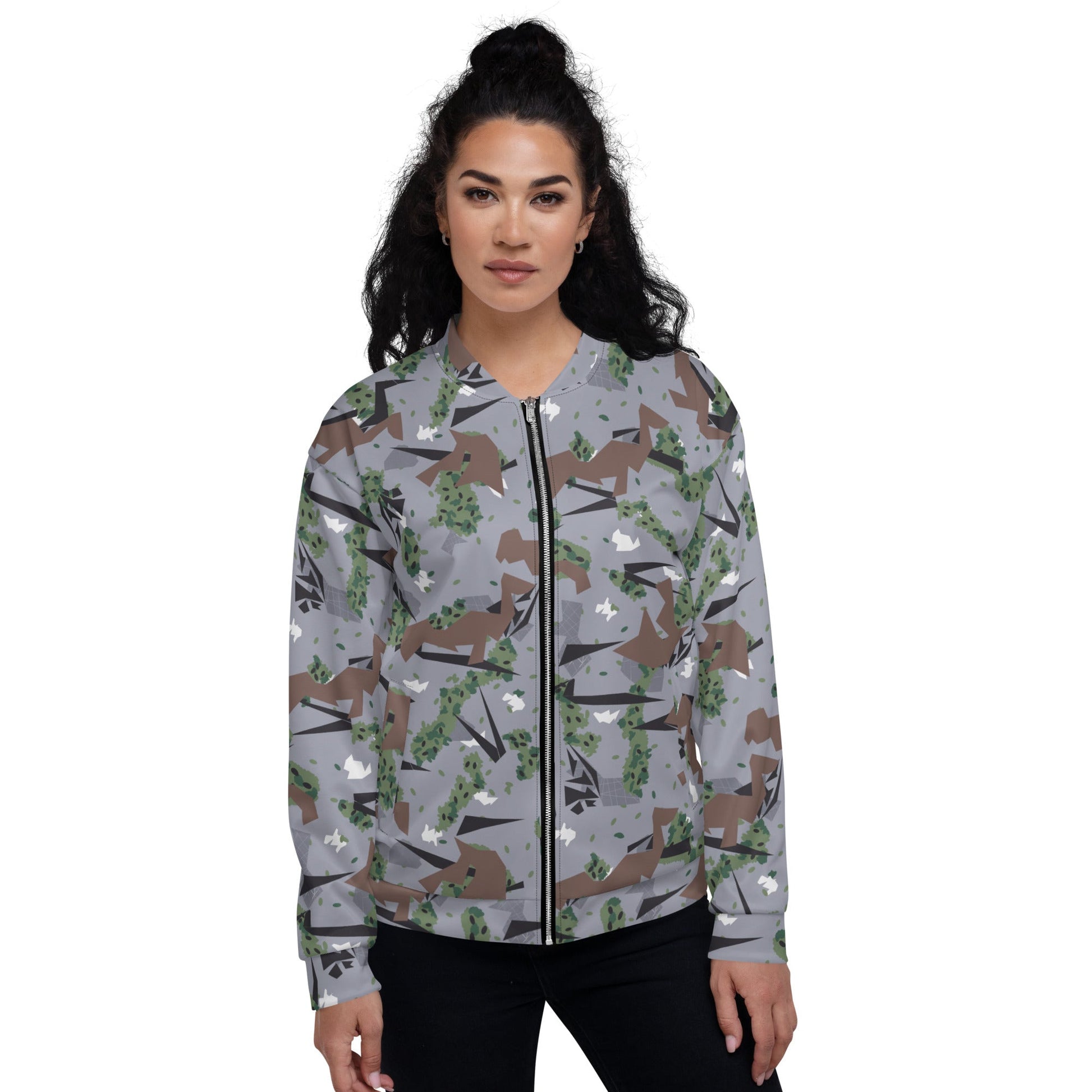 Serbian Montenegro Karst Mountain CAMO Unisex Bomber Jacket - Jackets