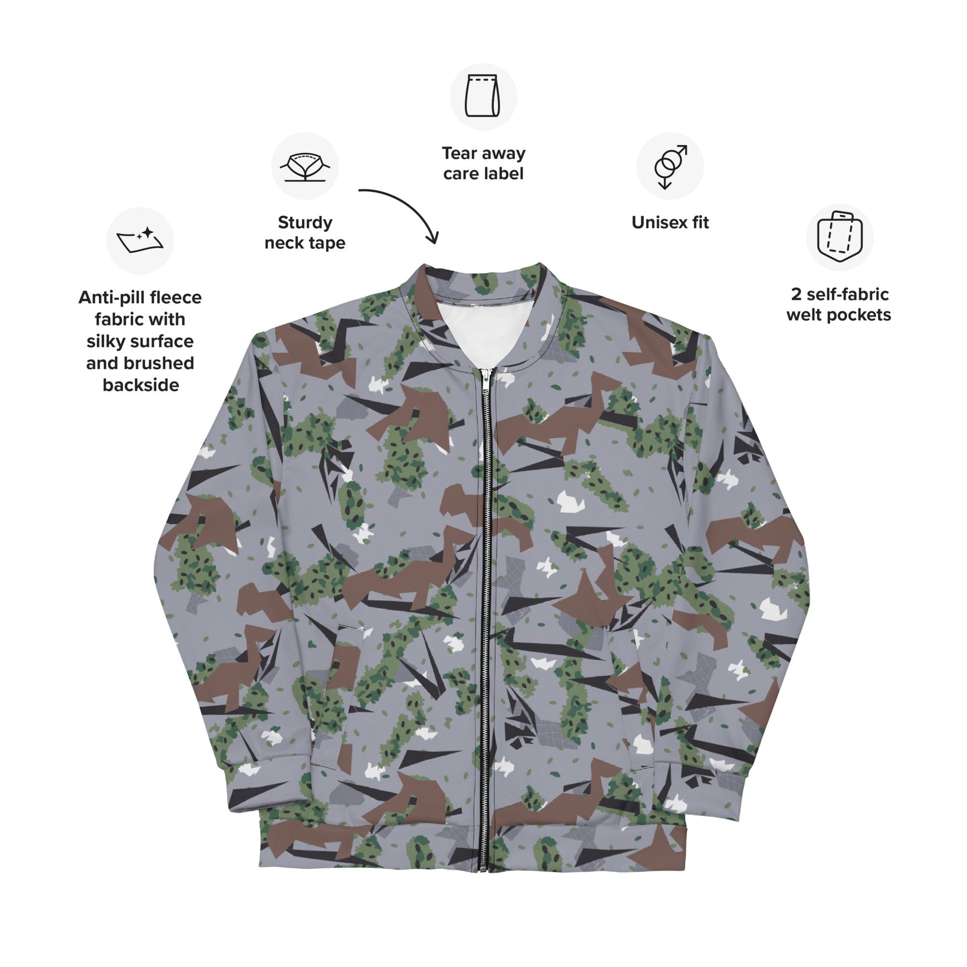 Serbian Montenegro Karst Mountain CAMO Unisex Bomber Jacket - Jackets