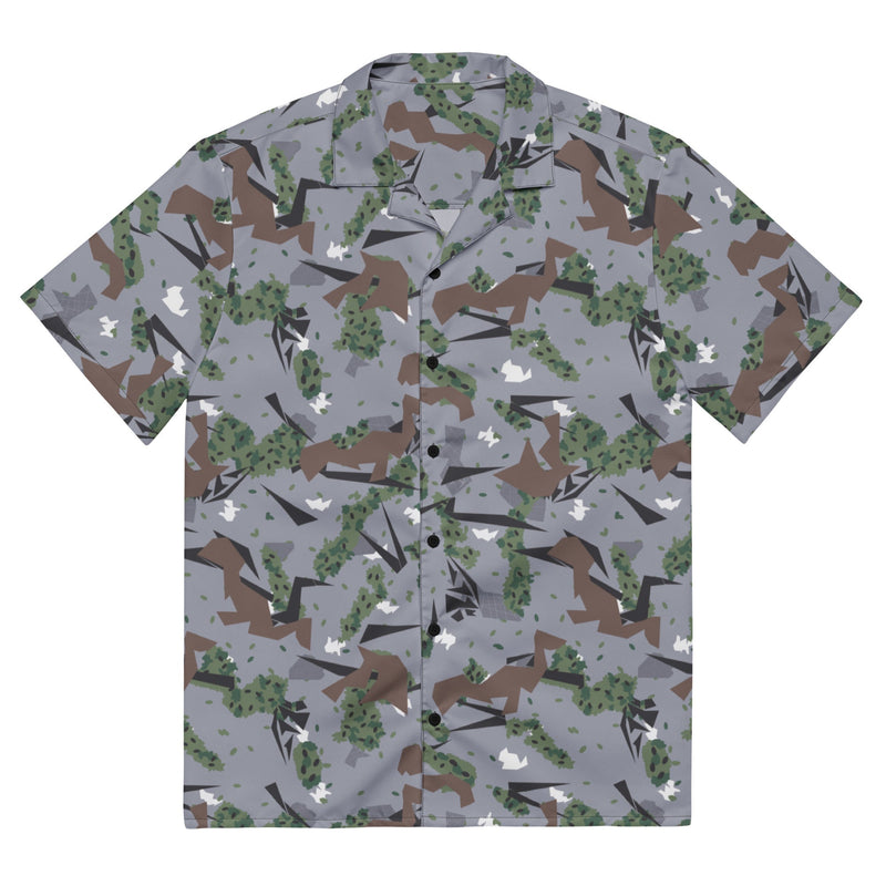 Karst Mountain Serbian Montenegro CAMO Unisex Short-Sleeve Button Shirt - 2XS - Button-Up