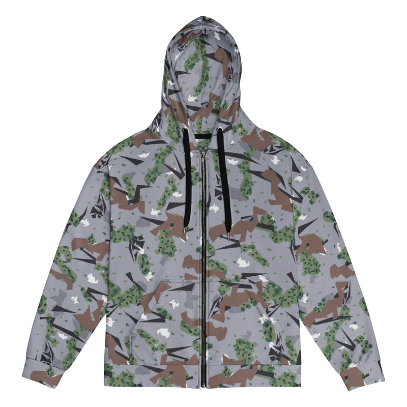 Karst Mountain Serbian Montenegro CAMO Unisex Zip Hoodie - 2XS