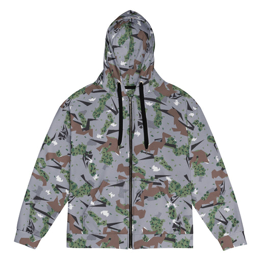 Karst Mountain Serbian Montenegro CAMO Unisex Zip Hoodie - 2XS