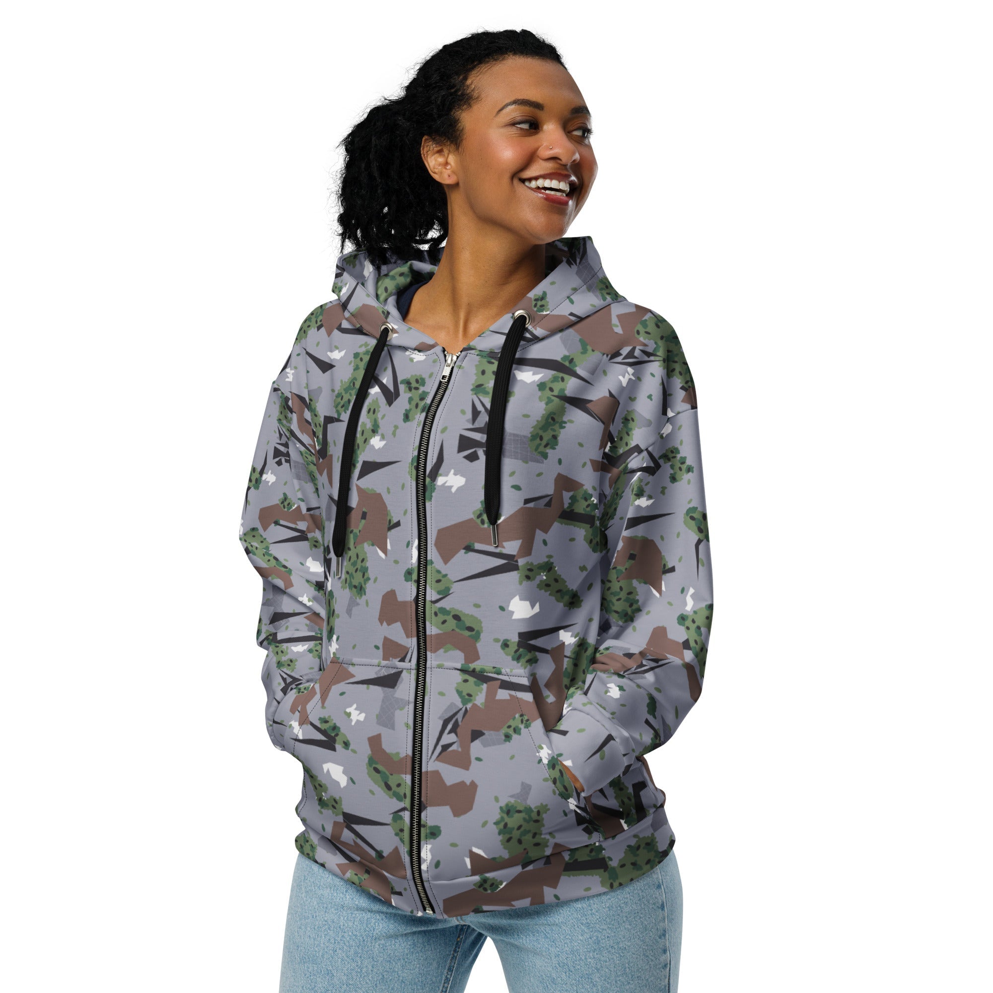 CAMO HQ - Serbian Montenegro Karst Mountain CAMO Unisex Zip Hoodie