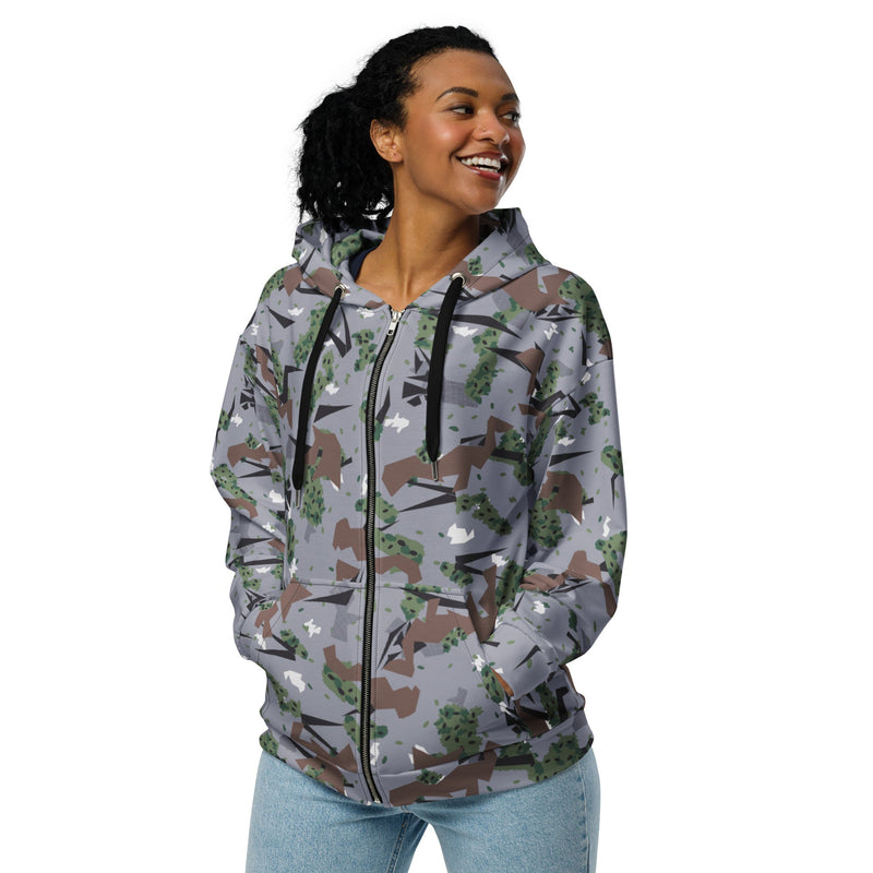 Karst Mountain Serbian Montenegro CAMO Unisex Zip Hoodie