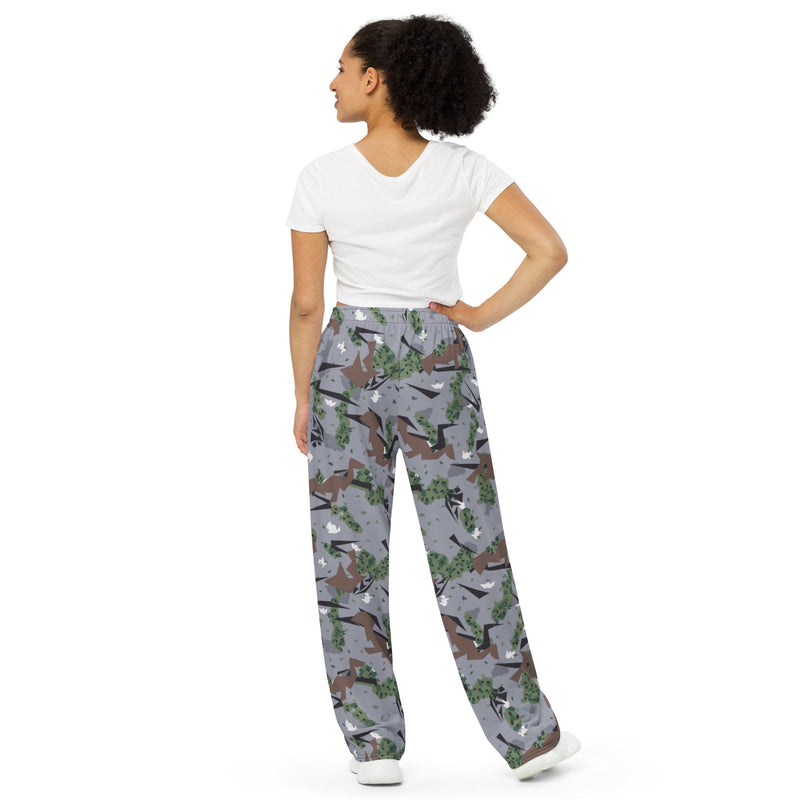 Karst Mountain Serbian Montenegro CAMO Unisex Wide-Leg Leisure Pants - Pant