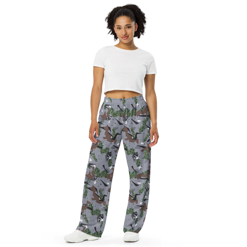 Karst Mountain Serbian Montenegro CAMO Unisex Wide-Leg Leisure Pants - Pant