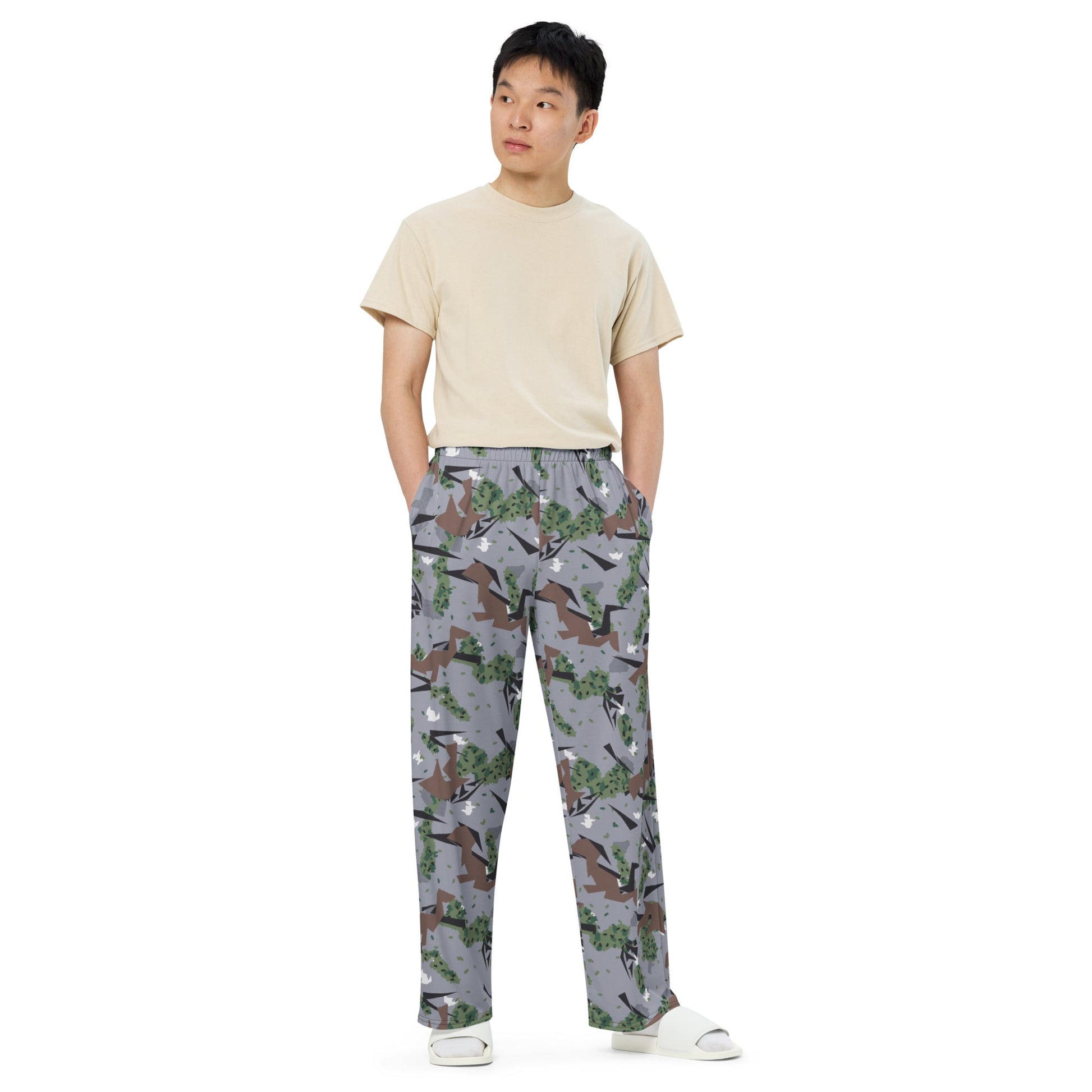 Serbian Montenegro Karst Mountain CAMO wide leg pants Wide Pants