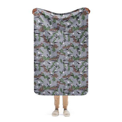 Serbian Montenegro Karst CAMO Sherpa blanket - 37″×57″ - Blanket