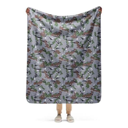 Serbian Montenegro Karst CAMO Sherpa blanket - 50″×60″