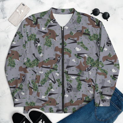 Serbian Montenegro Karst CAMO Unisex Bomber Jacket - XS