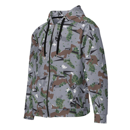 Serbian Montenegro Karst CAMO Unisex zip hoodie - 2XS - Zip Hoodie