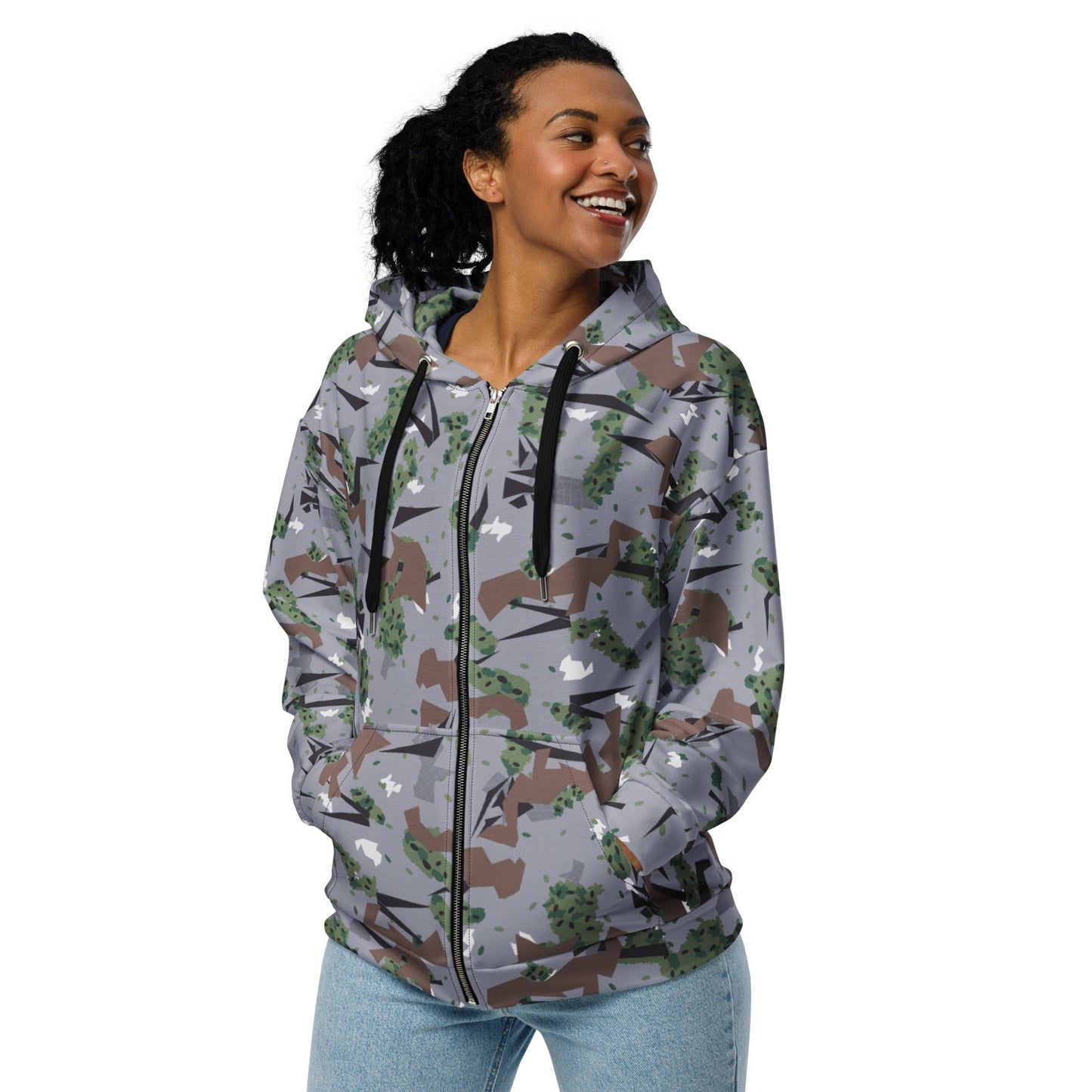 Serbian Montenegro Karst CAMO Unisex zip hoodie - Zip Hoodie