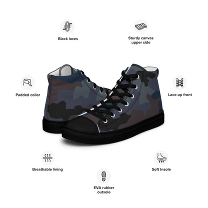 Serbian Oak Leaf Urban CAMO Mens High-Top Canvas Shoes