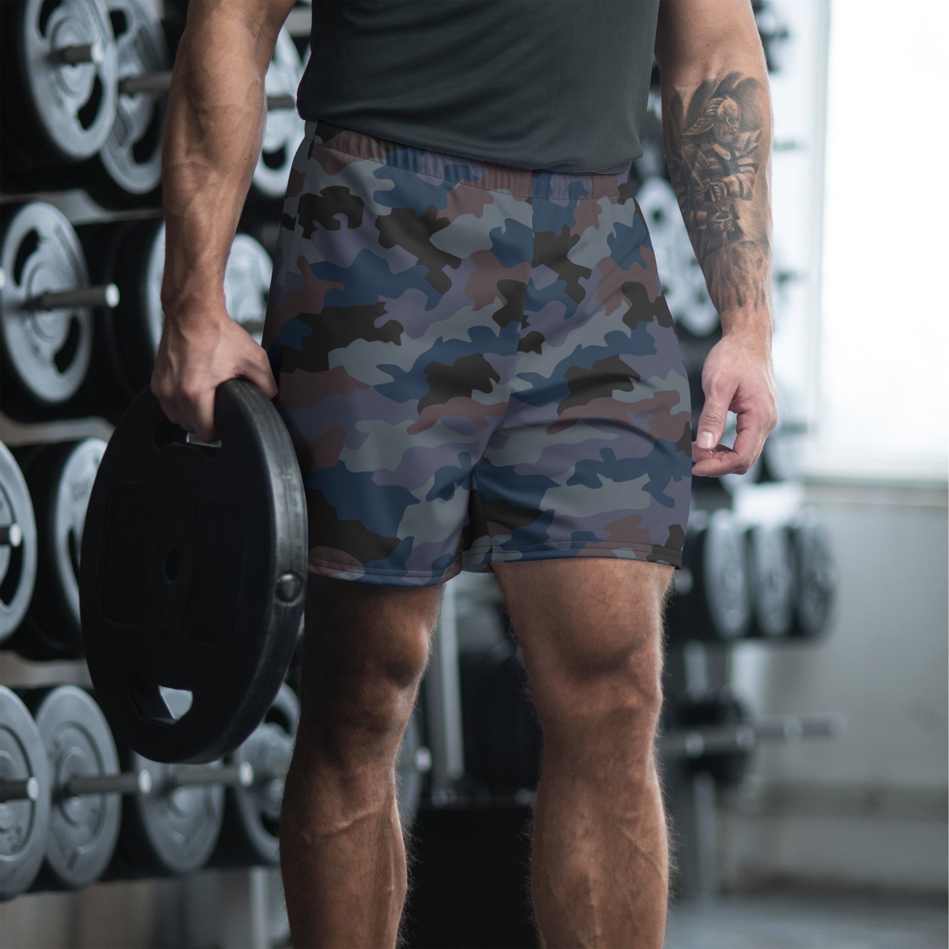 Serbian Oak Leaf Urban CAMO Unisex Athletic Long Shorts - 2XS