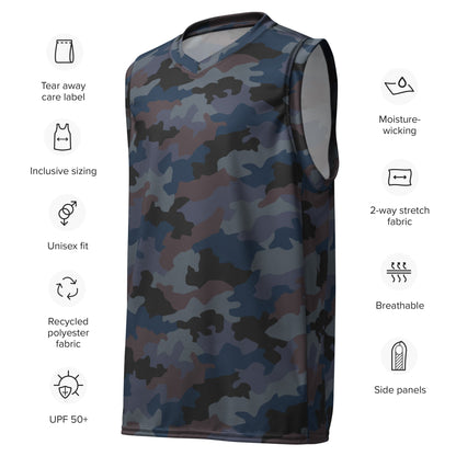 Serbian Oak Leaf Urban CAMO Unisex Basketball Jersey