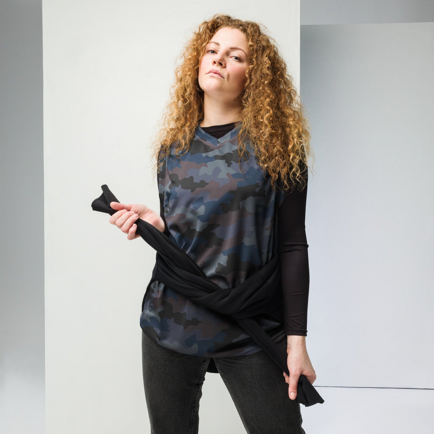 Serbian Oak Leaf Urban CAMO Unisex Basketball Jersey