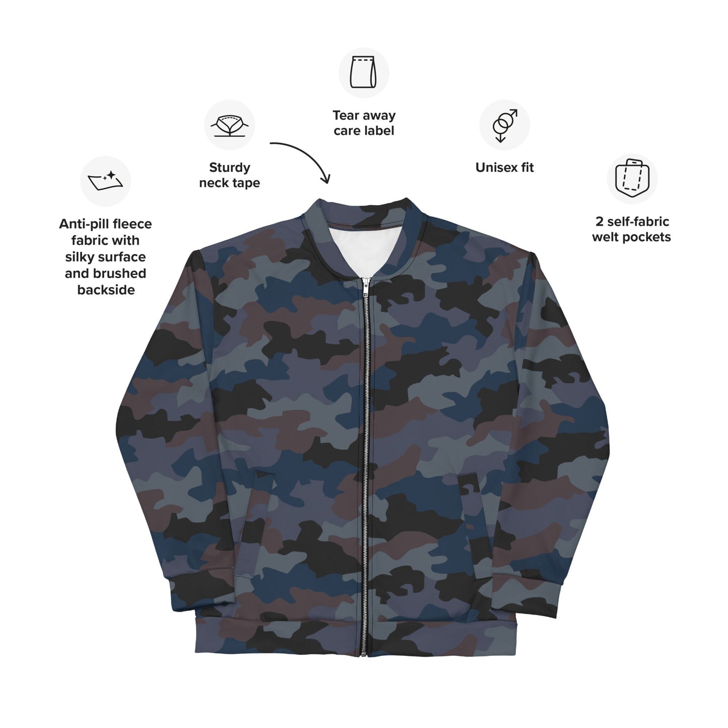 Serbian Oak Leaf Urban CAMO Unisex Bomber Jacket