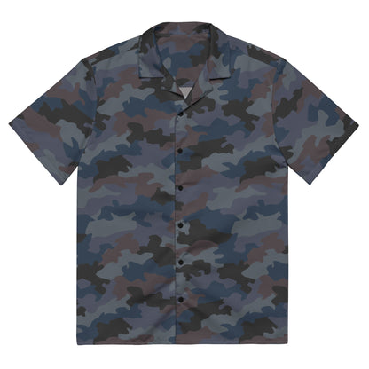 Serbian Oak Leaf Urban CAMO Unisex Short-Sleeve Button Shirt - 2XS