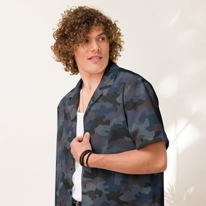 Serbian Oak Leaf Urban CAMO Unisex Short-Sleeve Button Shirt