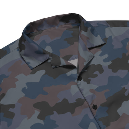 Serbian Oak Leaf Urban CAMO Unisex Short-Sleeve Button Shirt