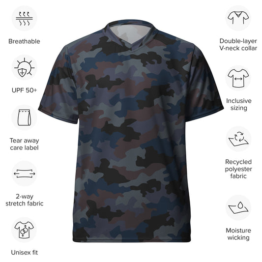 Serbian Oak Leaf Urban CAMO Unisex Sports Jersey