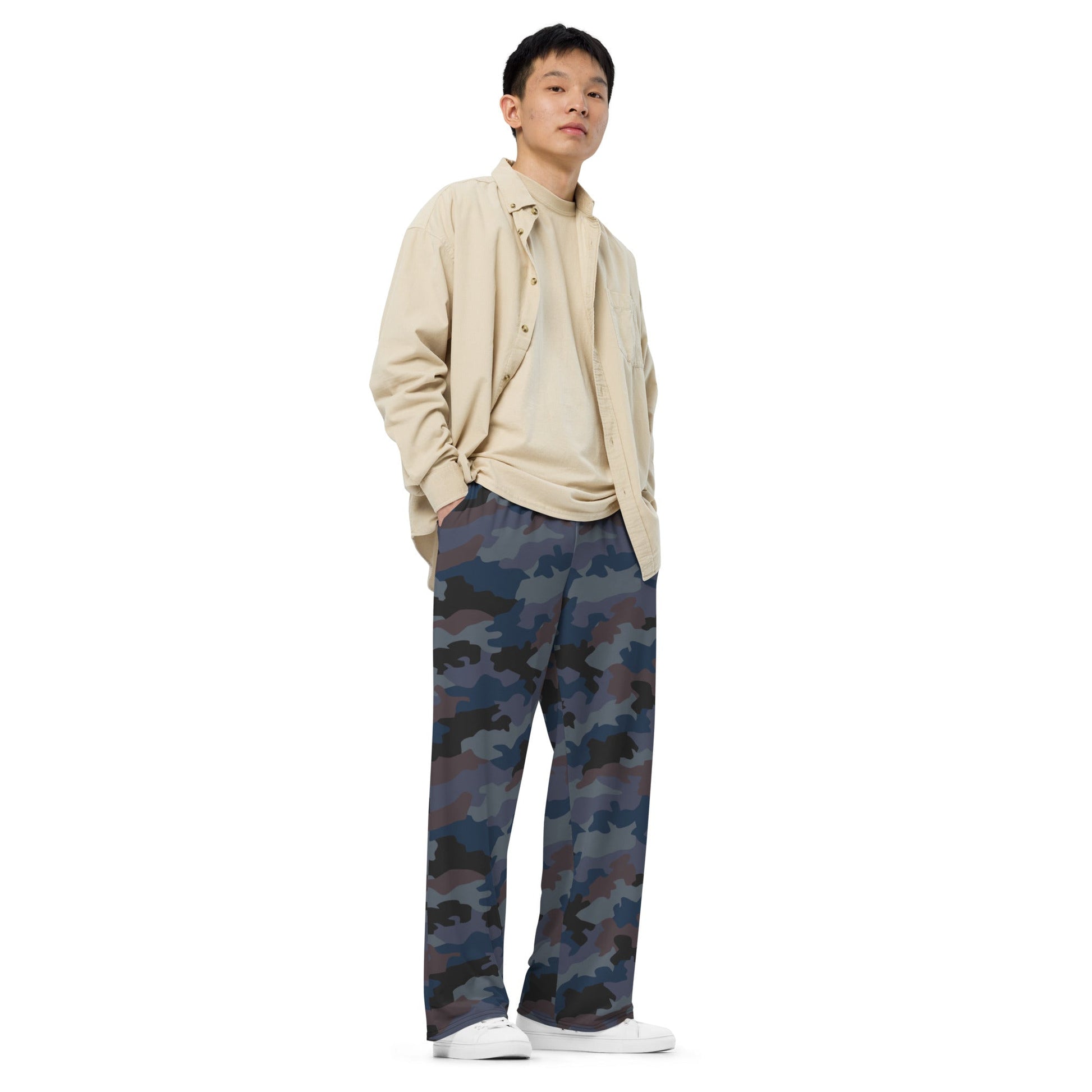 Serbian Oak Leaf Urban CAMO Unisex Wide-leg Pants - Wide-Leg Leisure