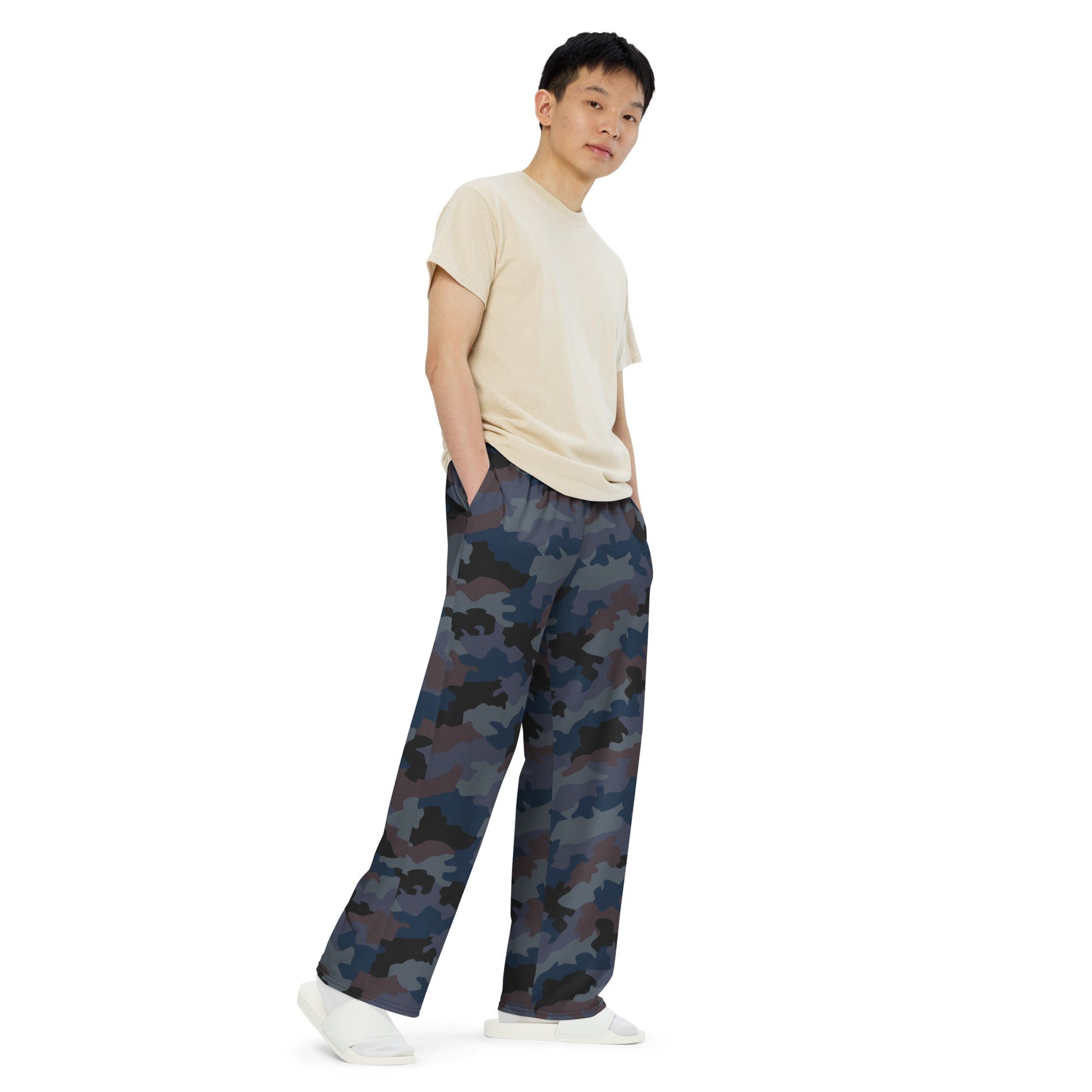 Serbian Oak Leaf Urban CAMO Unisex Wide-leg Pants - Wide-Leg Leisure
