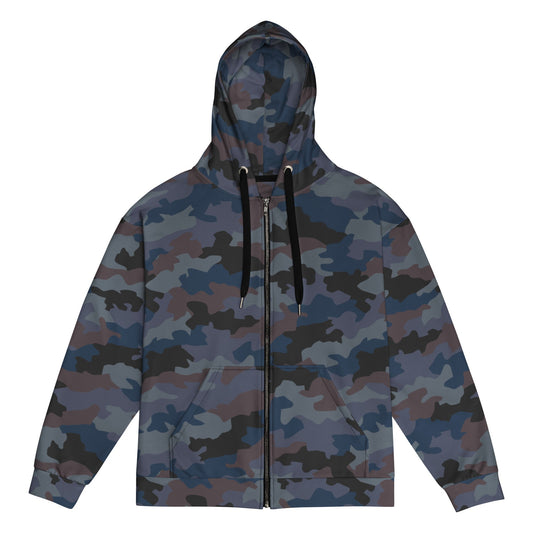 Serbian Oak Leaf Urban CAMO Unisex Zip Hoodie - 2XS