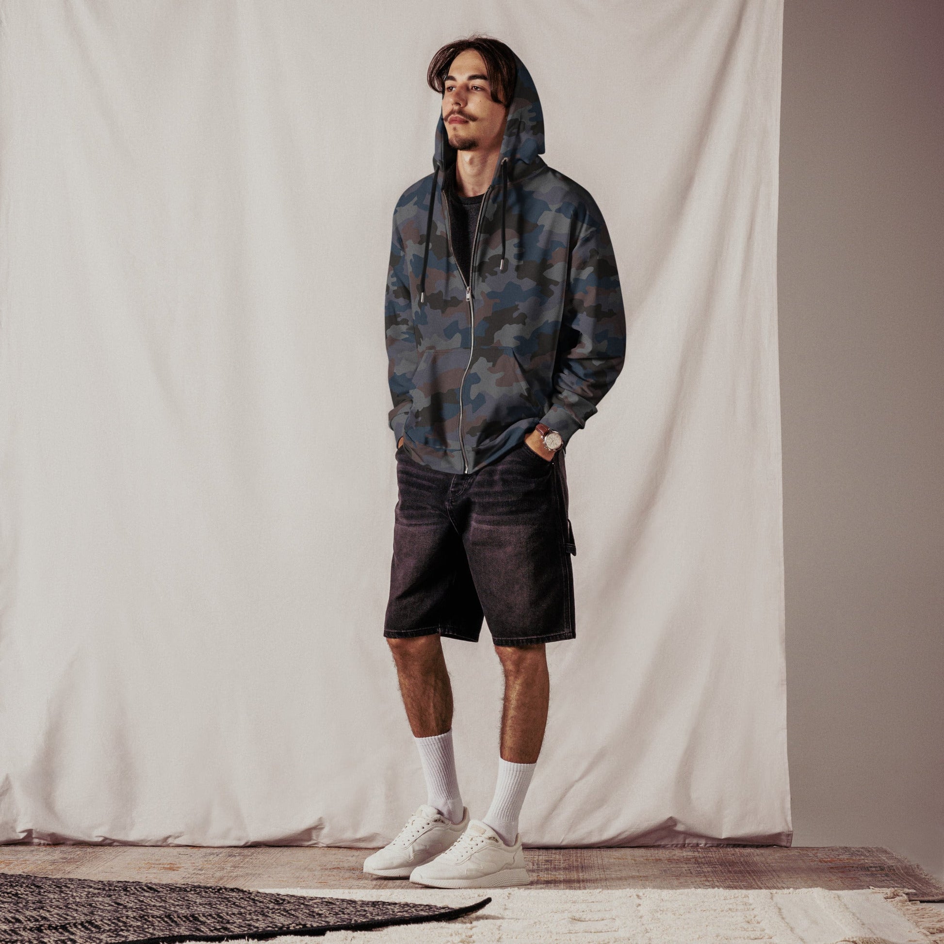 Serbian Oak Leaf Urban CAMO Unisex Zip Hoodie