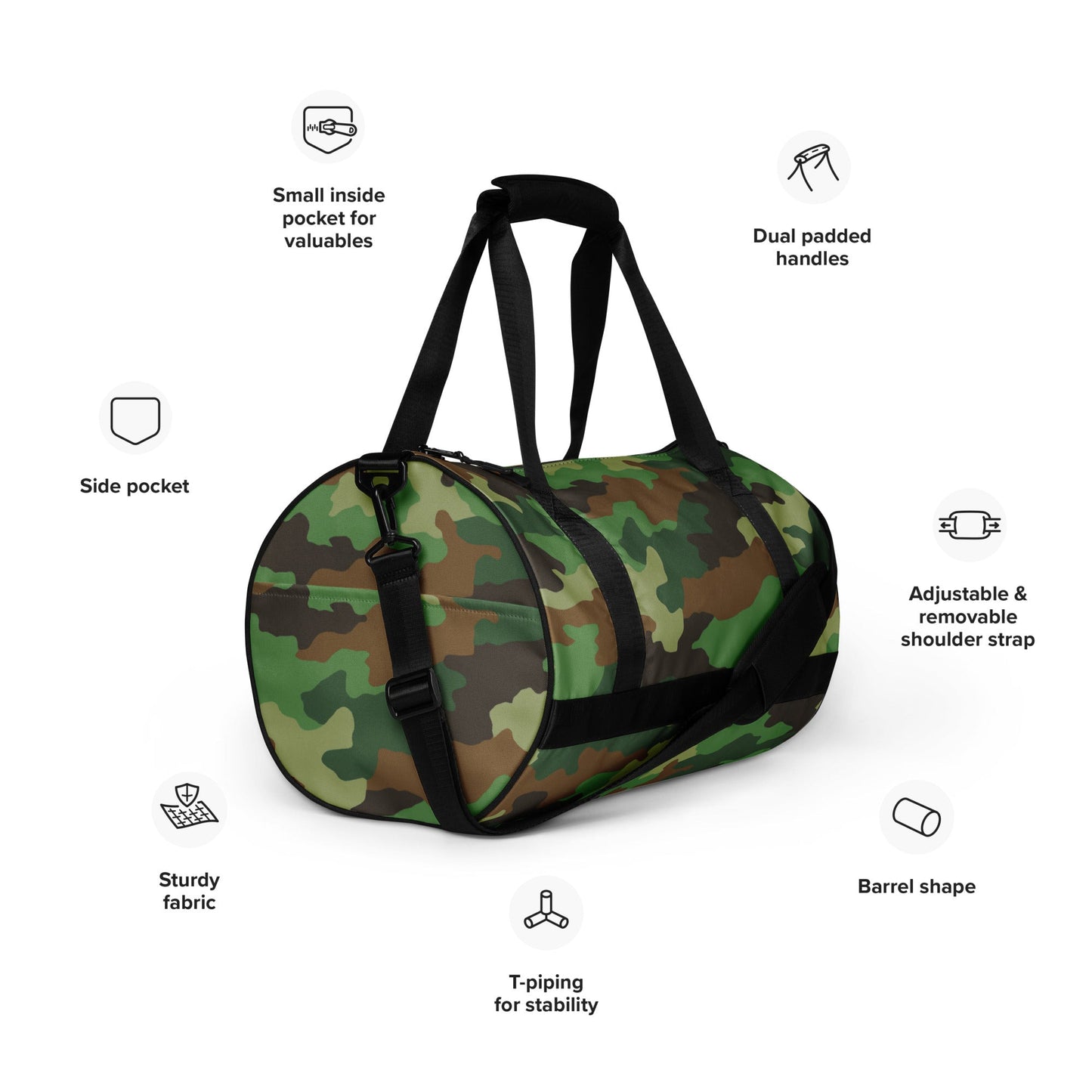 Serbian Oak Leaf Woodland CAMO gym bag - Gym Bags