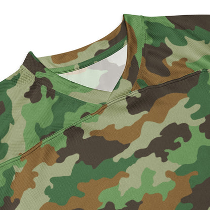 Serbian Oak Leaf Woodland CAMO hockey fan jersey - Hockey Jerseys