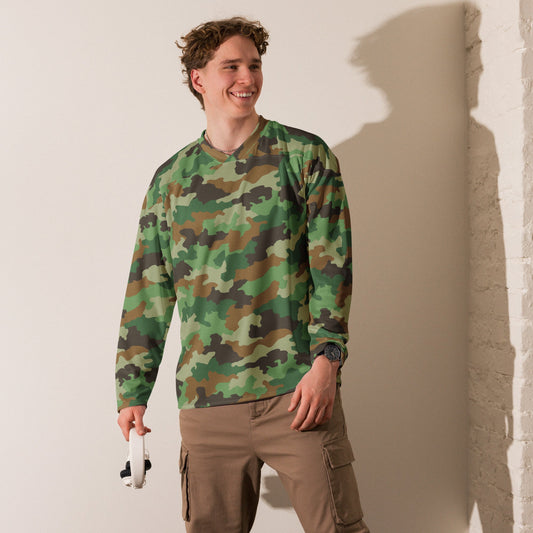 Serbian Oak Leaf Woodland CAMO hockey fan jersey - Hockey Jerseys