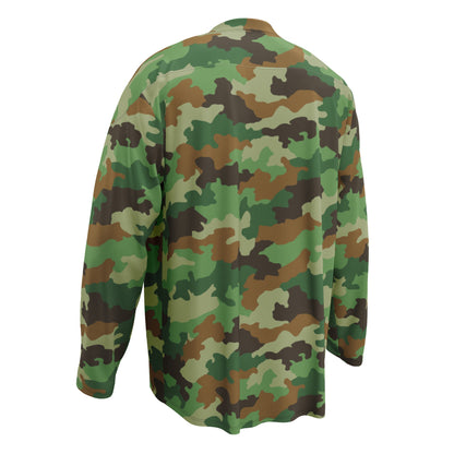 Serbian Oak Leaf Woodland CAMO hockey fan jersey - Hockey Jerseys