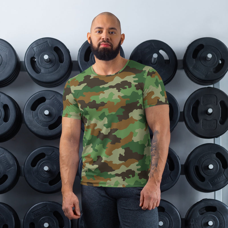 Oak Leaf Serbian Woodland CAMO Mens Athletic T-Shirt - XS - Shirt