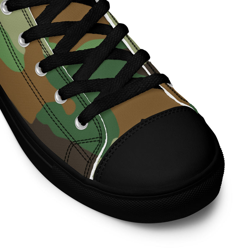 Oak Leaf Serbian Woodland CAMO Mens High-Top Canvas Shoes