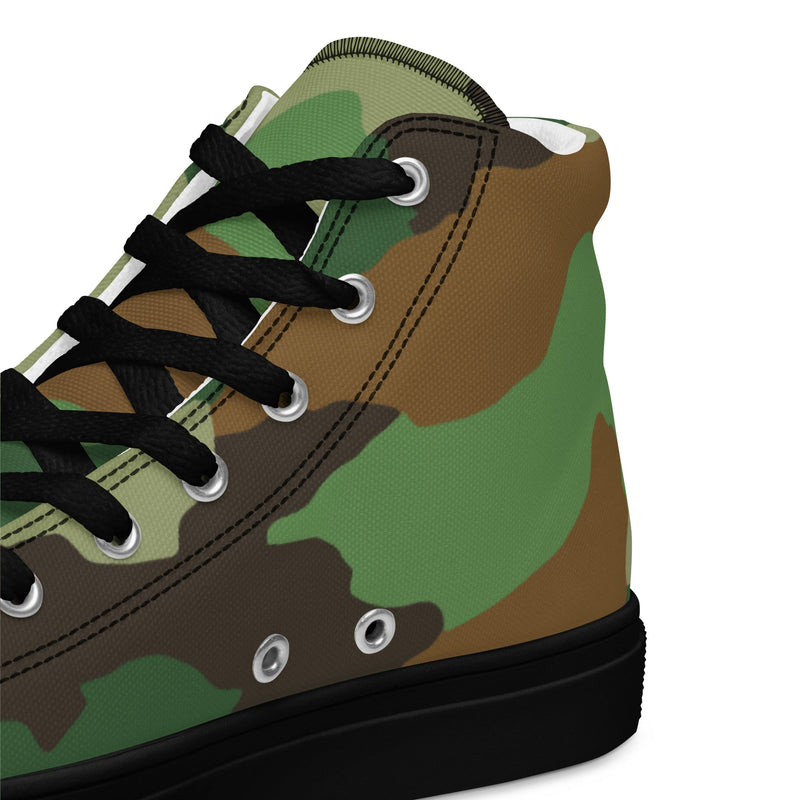 Oak Leaf Serbian Woodland CAMO Mens High-Top Canvas Shoes