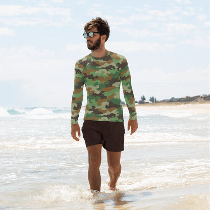 Serbian Oak Leaf Woodland CAMO Mens Long-sleeve Rash Guard - XS - Guards