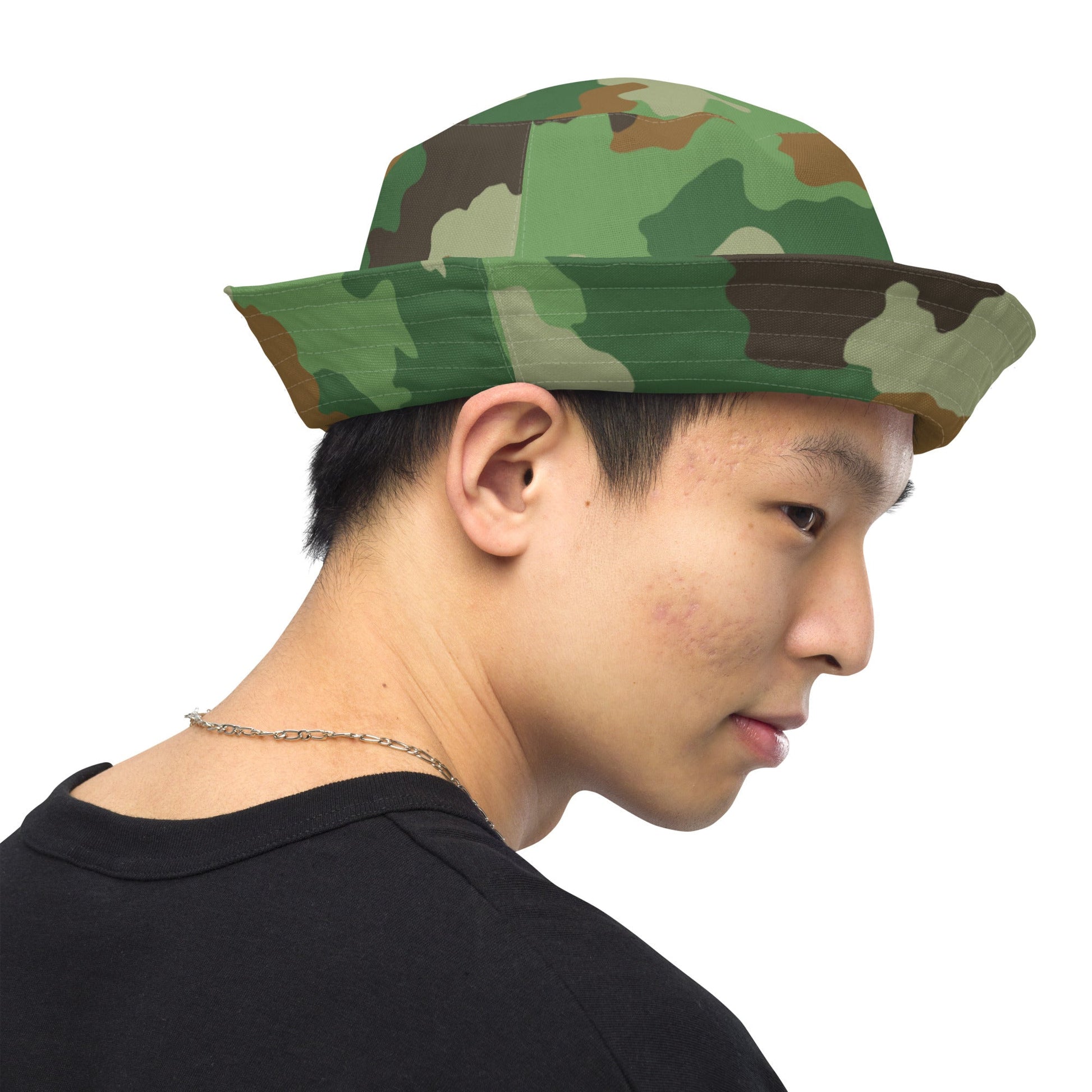 Serbian Oak Leaf Woodland CAMO Reversible bucket hat - Bucket Hats