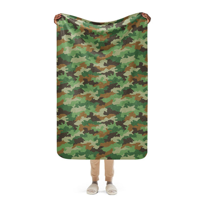 Serbian Oak Leaf Woodland CAMO Sherpa blanket - 37″×57″ - Blanket