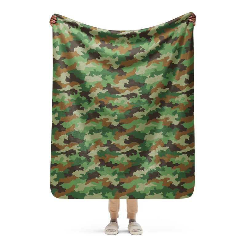 Oak Leaf Serbian Woodland CAMO Sherpa Blanket - 50″×60″