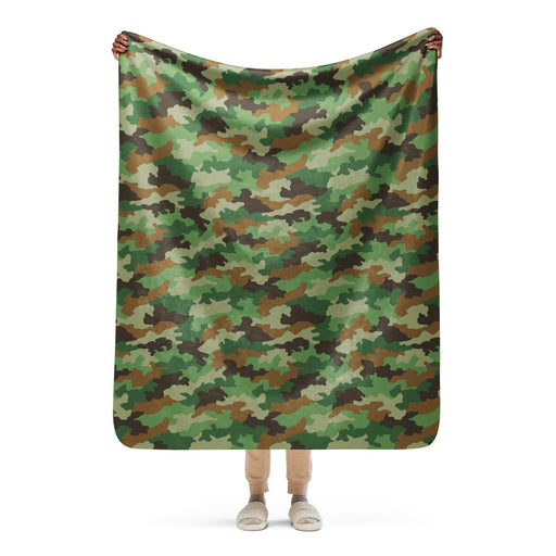 Oak Leaf Serbian Woodland CAMO Sherpa Blanket - 50″×60″