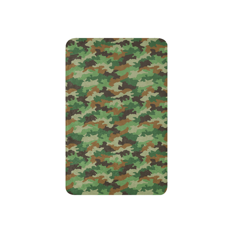 Oak Leaf Serbian Woodland CAMO Sherpa Blanket