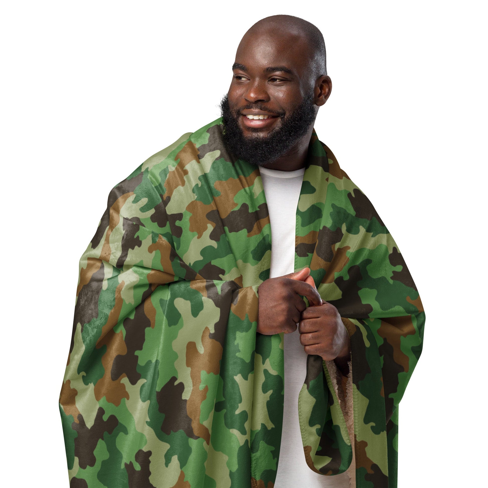 Serbian Oak Leaf Woodland CAMO Sherpa blanket - Blanket